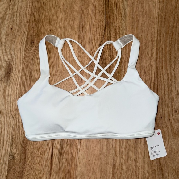 NEW Lululemon Free To Be Bra (Wild) White Light Support Size 6 - Picture 3 of 12